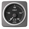 Veratron AcquaLink Voltmeter 8-16V Black 52mm