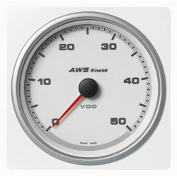 Veratron AcquaLink - 110mm White Speedometer Wind 50Kn - 12-24V