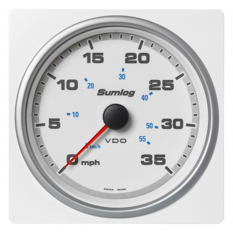 Veratron AcquaLink LOG Speedometer 70mph 85mm White