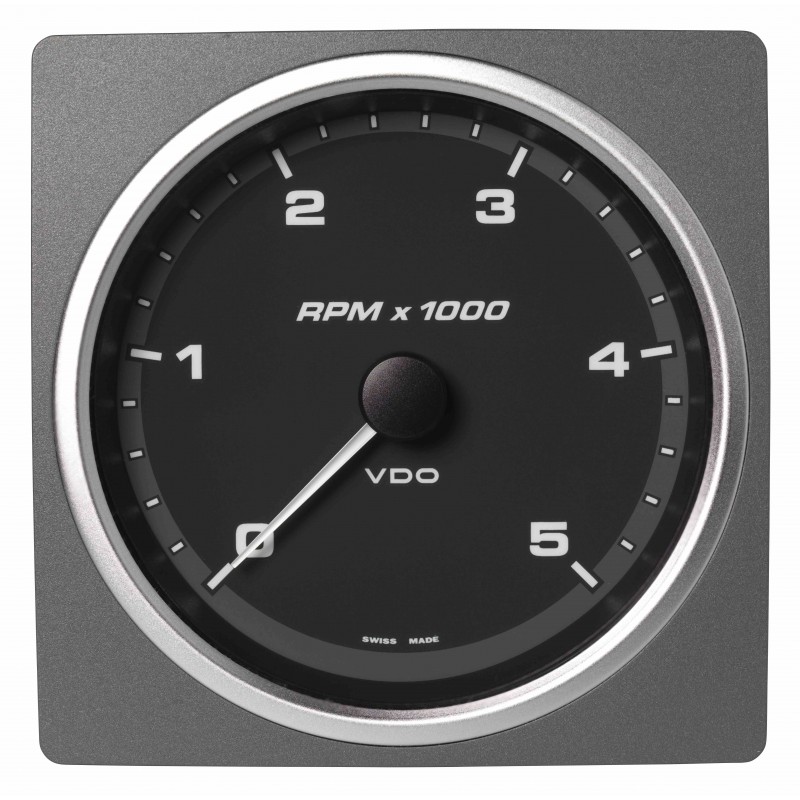 Veratron AcquaLink Tachometer 5.000 RPM Black 110mm