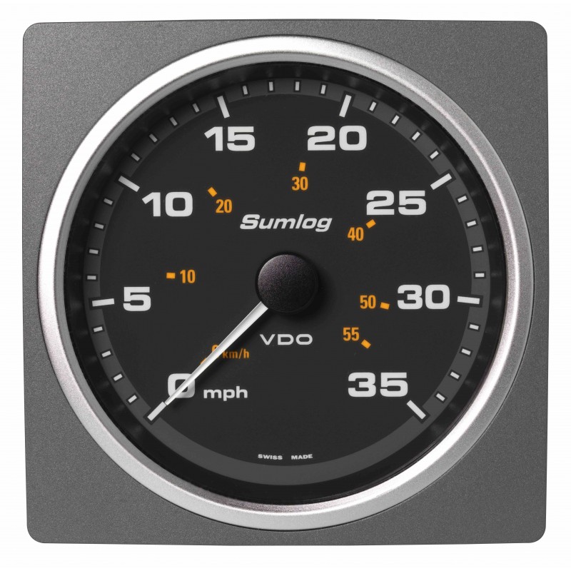Veratron AcquaLink LOG Speedometer 70mph 85mm Black