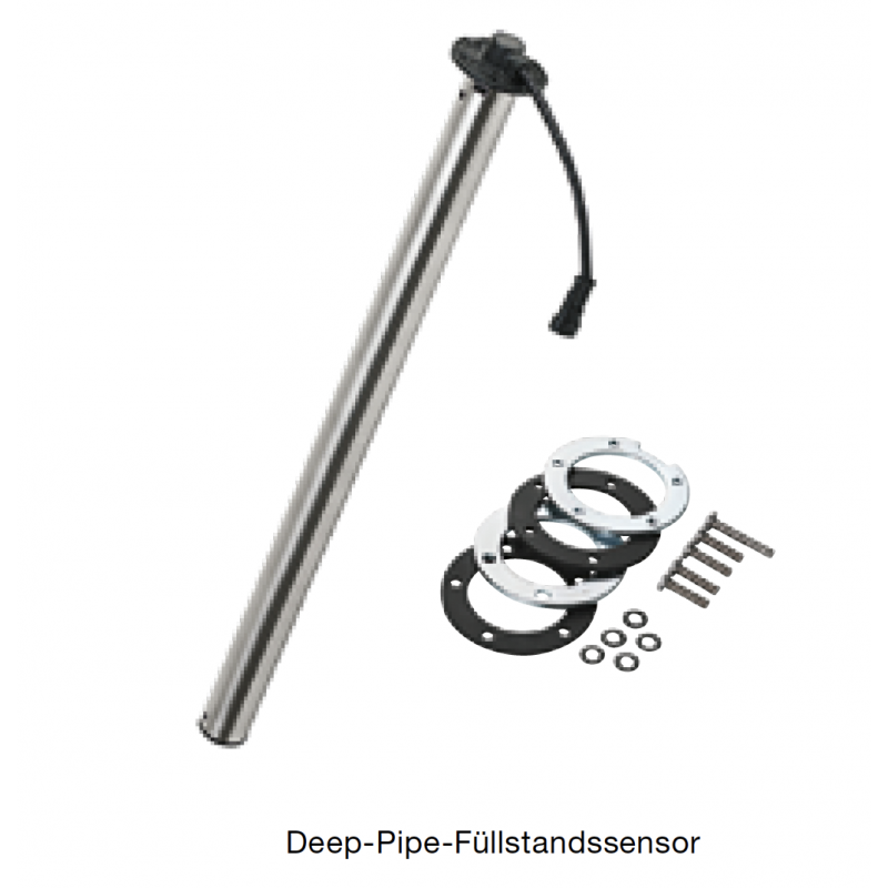 Veratron 54mm SS Deep-Pipe Sensor 1150mm - Contactless 52 Resistors - E-F is 0-180 Ω