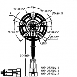 Veratron 54mm SS Deep-Pipe Sensor 490mm - Contactless 21 Resistors - E-F is 240-33 Ω