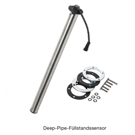 Veratron 54mm SS Deep-Pipe Sensor 170mm - Contactless 7 Resistors - E-F is 240-33 Ω