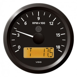 Veratron ViewLine Tachometer 1.800 RPM Black 85mm