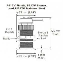 VDO Triducer NMEA-2000 Sensor Plastic With Thru-Hull Mount Kit