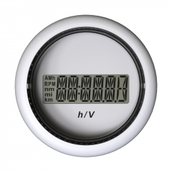 Veratron ViewLine - 52mm Weiß Combi Voltmeter - Stundenzähler - 9-48V SLRW