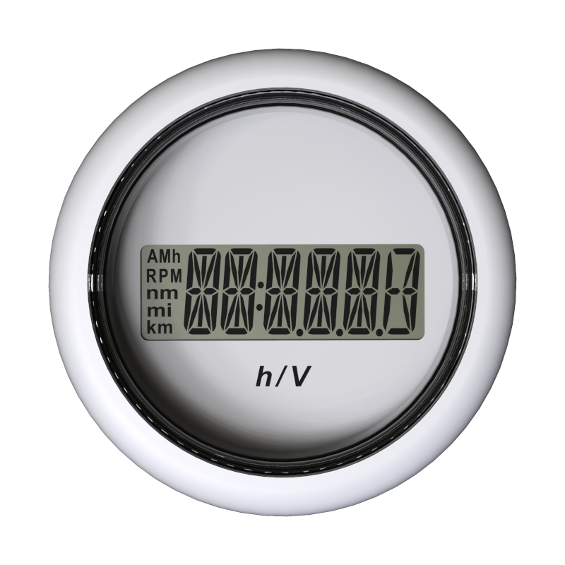 Veratron ViewLine - 52mm Weiß Combi Voltmeter - Stundenzähler - 9-48V SLRW