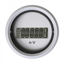 Veratron ViewLine - 52mm Weiß Combi Voltmeter + Stundenzähler - 9-48V SLTW