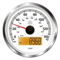 VDO ViewLine Speedometer 140 Mph White 85mm