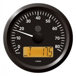 VDO ViewLine Speedometer 80 Km/h Black 85mm