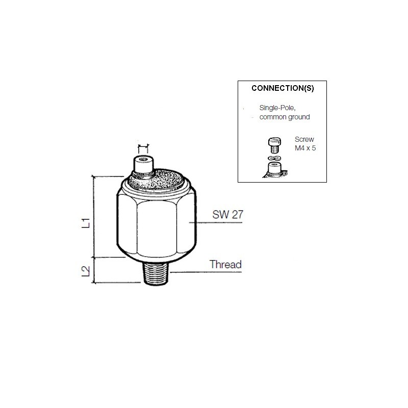VDO Pressure switch 0.50 Bar - M10