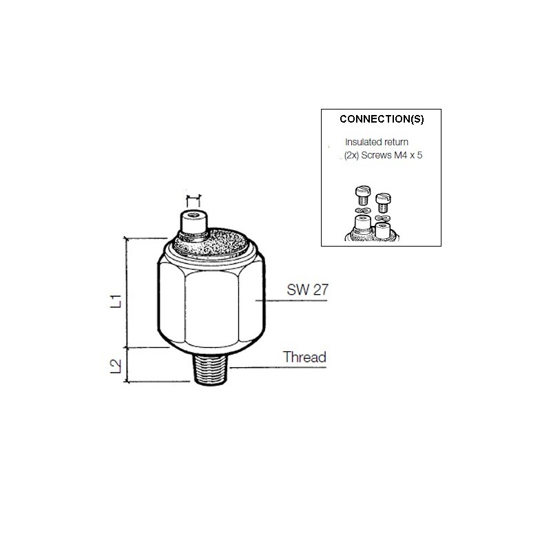 VDO Pressure switch 1.20 Bar - M10