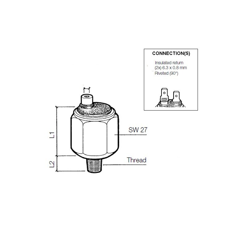 VDO Pressure switch 0.30 Bar - M14